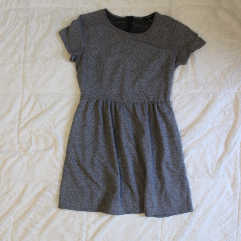 Grey fit and flare dress